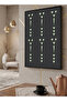 لوحة فنية قماشية ممتدة على إطار خشبي مع إطار أسود عائم ونمط مثلثات - 2