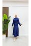 Women's Double Hijab Set with Shirt and Skirt and Buckle Detail - 2
