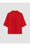 Özmarka New Season Red Oversize Women's Shirt - 7