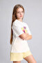 100% Cotton Super 1 Set Oversize Crew Neck Short Sleeve White T-Shirt for Girls H7950A826Hs - 5