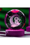 Color Changing Glass Globe and Keychain Set with Astronaut Design Sitting on the Moon - 2