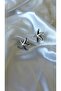 Women's silver color curved starfish earrings - 3