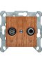 Gme Shop Walnut Tv Sat Terminal Mechanism and Button/Cover Vacuum Package 1073147 - 2