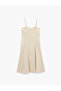 A-Line Linen Blend Sweetheart Neckline Sleeveless Long Dress - 6