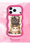 iPhone 18 Pro Compatible Case Camera Protector Red Silicone Lover Couple Phone Case Cat Pattern - 2