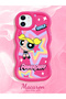 iPhone 12 Compatible Case Camera Protector Red Silicone Couple Phone Case Powerpuff Pattern - 2