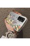 Samsung Galaxy A35 Compatible Silicone Edge Hard Back Case Couple Phone Case with Floral Pattern - 4
