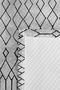 Gray Geometric Modern Young Room Single Pique Set-Black and White 160X220 cm Quilted Bedspread - 7