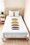 Geometric Yellow Young Room Single Pique Set-Modern Bohemian Gray 160X220 cm Quilted Bedspread - 4