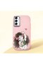 Samsung Galaxy A14 Compatible Case Camera Protector Pink Silicone Couple Phone Case Girl Patterned