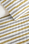 Striped Yellow Young Room Single Pique Set - Modern Gray 160X220 cm Quilted Summer Bedspread - 3