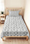 Gray Geometric Young Room Single Pique Set - Anthracite Minimal 160X220 cm Quilted Bedspread - 6