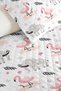 Pink Safari Animal Girls' Pique Set - Gray Tropical Baby Room Bedspread - 160X220 cm - 3