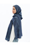 60% Lyocell 40% Cotton Alia Vo Dama Patterned Shawl_Indigo - 2