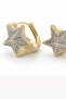 Inlaid Zircon Stone Big Star Earrings - 2