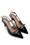 Women's Genuine Leather Black Patent Leather High Heels - 2