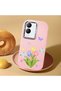 Vivo Y28 Compatible Case Camera Protective Pink Silicone Couple Phone Case with Floral Pattern - 2