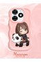 Tecno Spark 20C Compatible Case Camera Protector Pink Silicone Couple Phone Case Panda Pattern - 2