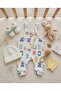 Mixed Patterned Daisy Detailed Baby Girl Jumpsuit - 2
