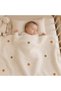 4 Layer Muslin Baby Blanket Floral Punch Embroidered 100% Cotton Muslin Swaddle Cover Multi-Purpose Baby Blanket - 3
