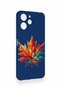 Redmi 12 Compatible Colorful Leaf Pattern Silicone Case - 3