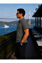 Men's Classic Khaki Polo Collar T-Shirt with Buttoned Pockets - 3