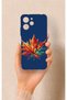 Redmi 12 Compatible Colorful Leaf Pattern Silicone Case
