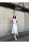 Women's Lace Lined Elastic Skirt - 4