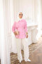Pink Waist-Situated Shirt with Pen Detail - 3