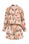 Cadena Chain Belted Suit Orange