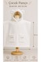 Children's Pool Poncho with Hood, Thick Towel Fabric, 3-5 Years Old, Soft Textured, Sleeveless, Side Snap Fasteners - Defoludur - 2