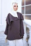 Brown Cape Modal Blouse