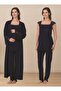 Maternity Pajamas and Nightgown Set with Breastfeeding Feature, 4-Piece Set - 2