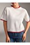 Red Detailed Knit Patterned Knitwear Sweater - 7