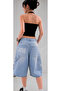 Y2K Embroidered Baggy Jean Porto Capri White-Spirder