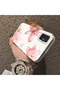 Samsung Galaxy A51 Compatible Silicone Edge Hard Back Case Couple Phone Case with Floral Pattern - 4
