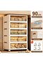 Foldable Stackable Storage Cabinet with Magnetic Doors & Wheels