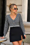 Women's V-Neck Buttoned Short Knitwear Cardigan - 3