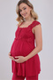 New Season Cherry Strap Lace Special Design Summer 100% Cotton Maternity Pajama Set - 8
