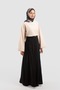 Pile Detailed Linen Trouser Skirt Black - 2