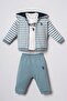 Baby Boy Hooded Green Cardigan Set Usb3161-C-V2