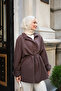 Women's Waist Tie Strap Detailed Zippered Tunic Brown - 4