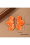 Women's Artistic Orchid Flower Design Gold Framed Modern Earrings - Party & Office Earring - 3