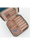 Heart Embroidered Jewelry Case Mirrored Travel Jewelry Organizer Velvet Jewelry Box 11 cm - 3