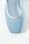 Carleone Blue Women's Shoes with Open Back and Mesh Detail - 4