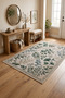 Flower Leaf Patterned Non-Slip Base Machine Washable Digital Printed Chenille Carpet Rug Runner - 4