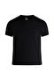 Black Regular Fit Crew Neck Cotton T-Shirt
