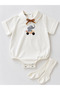 Handmade 100% Cotton Fabric Elephant Embroidered Baby Boy Shirt - 4