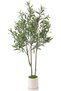 122cm Artificial Potted Olive Tree, Double Trunk Realistic Faux Olive Plant with Natural Trunk & Plump Fruits, Indoor Decor for Living Room Office Home Decor - 6