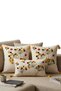 Set of 3 Buldan Handmade Cotton Punch Embroidered Throw Pillow Covers - Decorative Tassel Pillowcases - 5